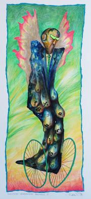 Tökéletesen végrehajtott pszichózis 2, 1994, vegyes technika, papír, 61 x 43 cm