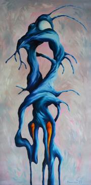 Metamorfózis 4, 1997, olaj, vászon, 70 x 140 cm