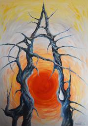 Napkapu, 1997, olaj, vászon, 100 x 140 cm