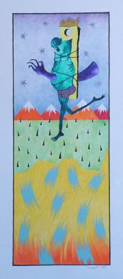 Cím nélkül, 1990, vegyes technika, papír méret: 46 x 64 cm