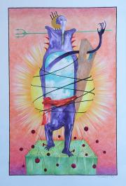 Cím nélkül, 1991, vegyes technika, papír méret: 46 x 64 cm