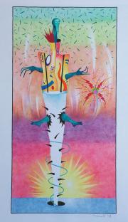 Cím nélkül, 1991, vegyes technika, papír méret: 46 x 64 cm