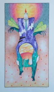 Cím nélkül, 1991, vegyes technika, papír méret: 46 x 64 cm