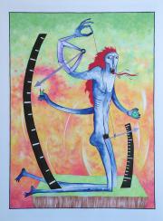 Cím és szignó nélkül, 1992, vegyes technika, papír méret: 46 x 64 cm