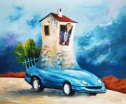 Hosszú utazás, 1998, olaj, farost, 60 x 50 cm