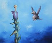 Cím nélkül, befejezetlen, 1998, olaj, farost, 60 x 50 cm