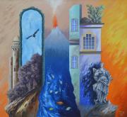 Aranykor, 1999, olaj, farost, 65 x 60 cm