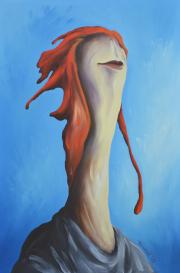 Portré 30, 1998, olaj, farost, 44 x 65 cm