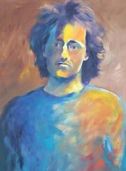 Önarckép, olaj, karton, 43 x 59 cm