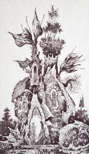 Borostyán-völgy házai 2., 2023, 10x17 cm