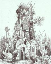 Kristálygömb-ház, 2011, 8 x 10 cm