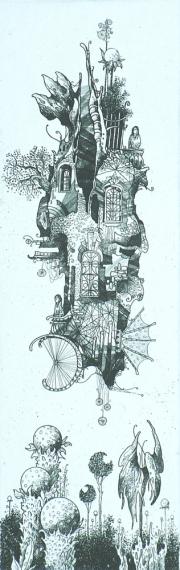 Léghajó (zöld nyomat), 2011, 8 x 25 cm