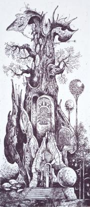 Erdei ház, 2015, 8 x 18 cm