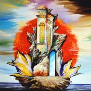 Héliosz szigetei (Orchidea sziget), 2002, olaj, farost, 60 x 60 cm