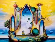 Smaragdgömbök szigete, 2003, olaj, farost, 75.5 x 96 cm