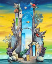 Apollón szigetei 3, 2005, olaj, farost, 70 x 85 cm