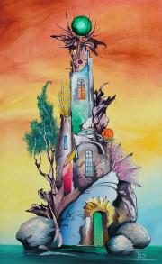 A smaragd-tenger szigetei 1, 2006, olaj, farost, 30 x 50 cm