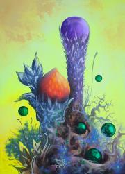 Kristályfák 3, 2013, olaj, farost, 25 x 35 cm