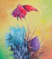 Kristályvirágok 2, 2014, olaj, farost, 35x40 cm