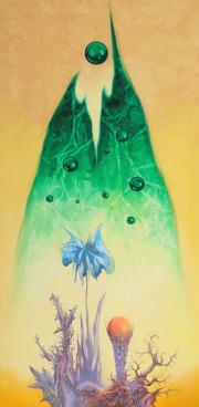 Kristályhegy 2, 2015, olaj, vászon, 40x80 cm