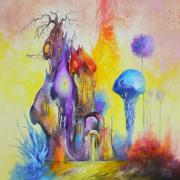 Helioland házai 7, 2015, olaj, farost, 40x40 cm