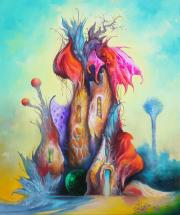 Helioland házai 6, 2015, olaj, vászon, 50x60 cm