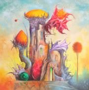 Helioland házai 5, 2015, olaj, farost, 40x40 cm