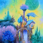 Azuritfák völgye 3, 2021, olaj, vászon, 70x70 cm