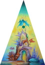 Smaragdvölgy 6, 2022,  olaj, vászon, 60x87,5 cm