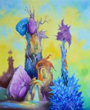 Azúrház 7., olaj, vászon, 50x60 cm