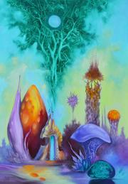 Smaragdvölgy (kapu), olaj, vászon, 60x85 cm