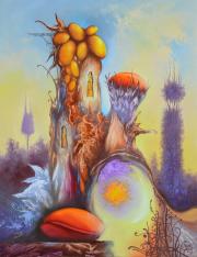 Vörös kövek völgye 11, 2018, olaj, farost, 40x50 cm