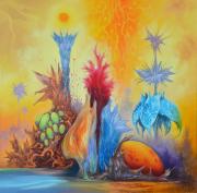 Kristályerdő, 2019, olaj, vászon, 60x60 cm