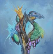 Cím nélkül, 2017, ola, vászon, 80x80 cm