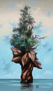 Talány, 2004, olaj, farost, 30 x 50 cm