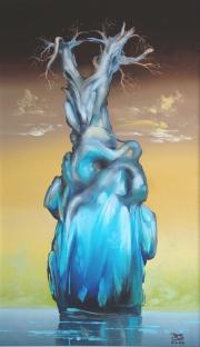 Kvarcfa, 2004, olaj, farost, 30 x 50 cm