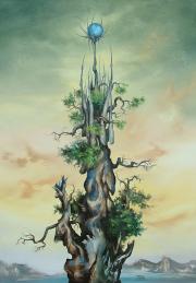 Xenonfa 3, 2006, olaj, farost, 50 x 70 cm