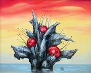 Bíbor sziklavirág, 2007, olaj, farost, 50 x 40 cm