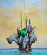 Kis sziklavirág 1, 2007, olaj, farost, 35 x 40 cm