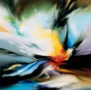 Tűztánc 1, 2003, olaj, farost, 60 x 60 cm