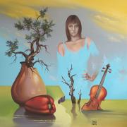 Vízizene, 2004, olaj, farost, 60 x 60 cm