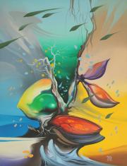 Lagúna (Hajnali fények 3), 2004, olaj, farost, 50 x 65 cm