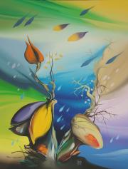 Lagúna (Hajnali fények 2), 2004, olaj, farost, 50 x 65 cm