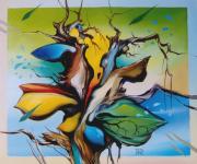 Mélytengeri virágok 1, 2004, olaj, farost, 60 x 50 cm