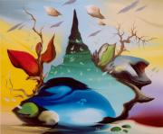 Mélytengeri átjáró 1, 2004, olaj, farost, 60 x 50 cm