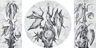 Korallfa sorozat (Korallfa 1., 7x15 cm; Korallfa 3., kör d=15,4 cm; Korallfa 2., 7x15 cm) 